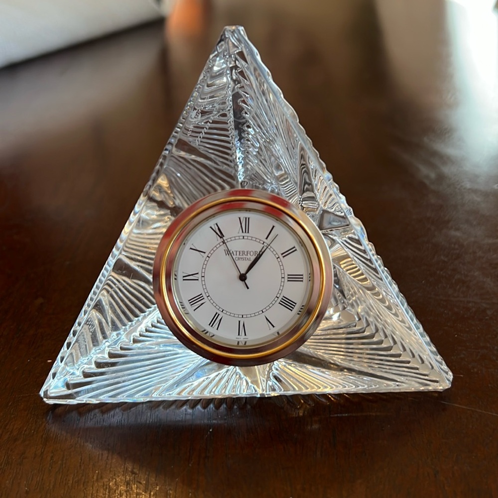 Vintage Waterford crystal 2000 pyramid clock
